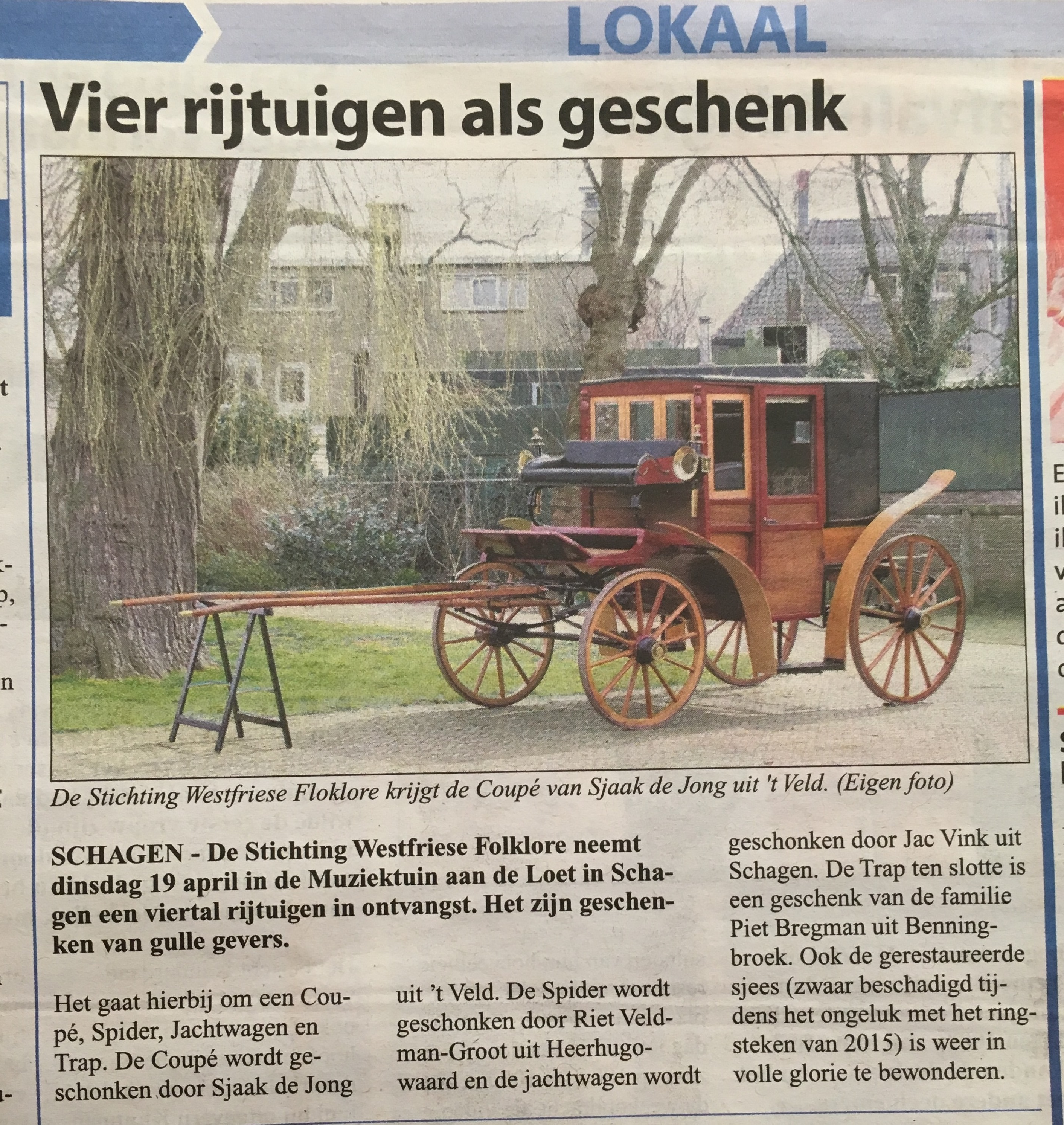 Rijtuigen gekregen.