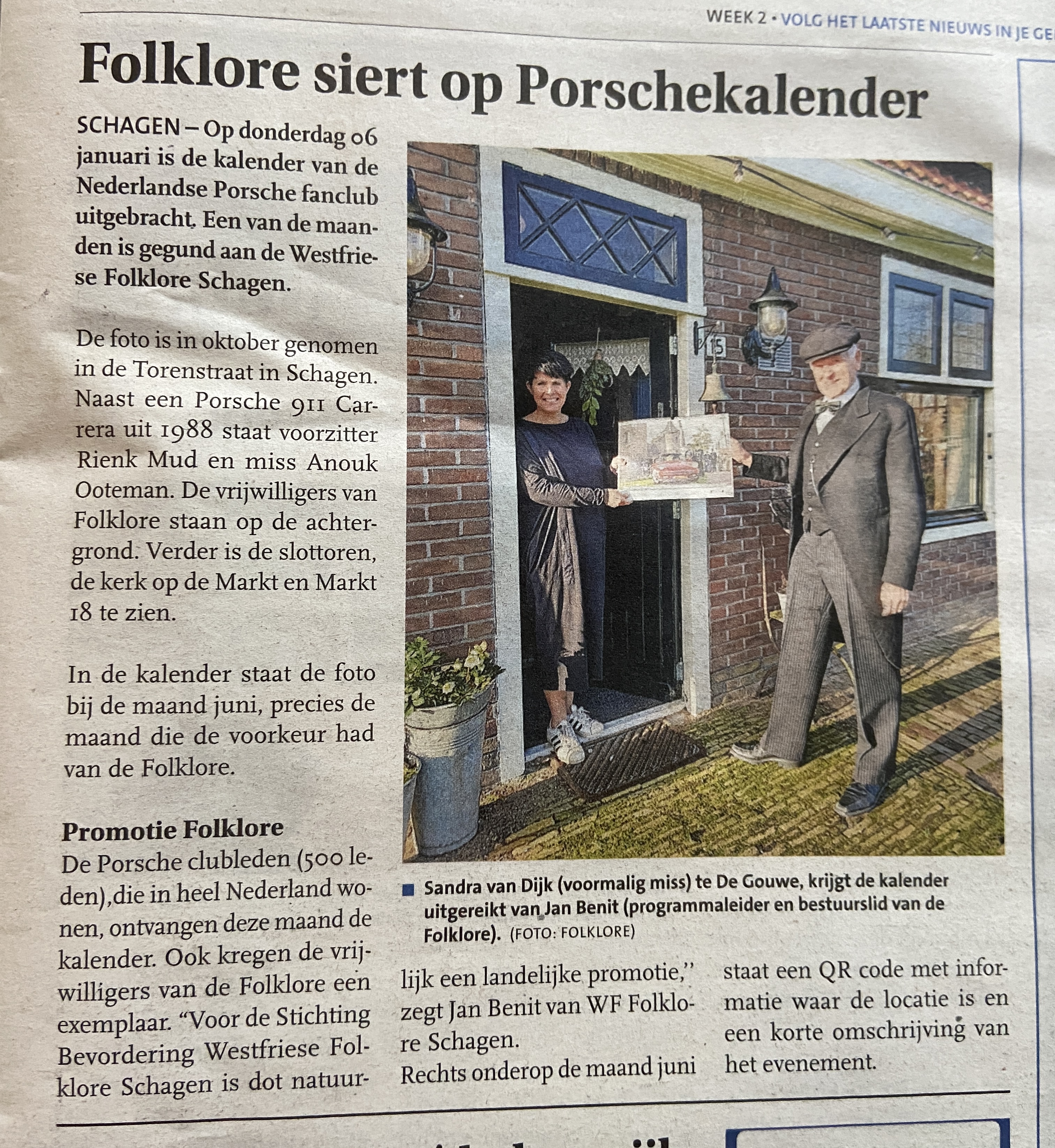 Jan aan het bezorgen.